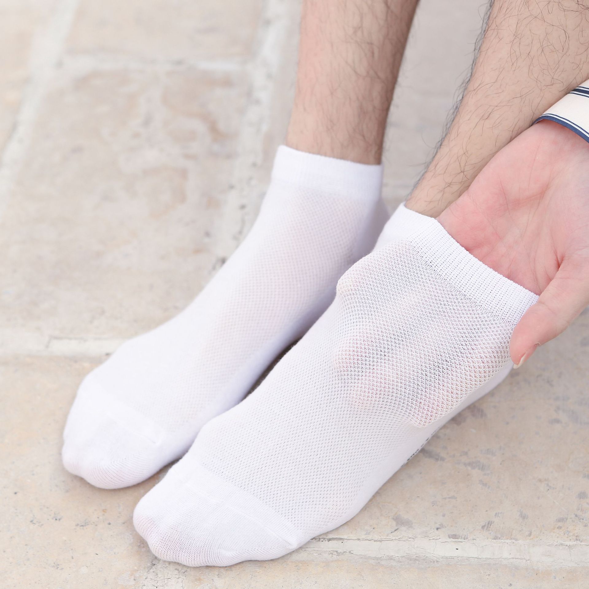 Șosete invizibile din bumbac cu mesh