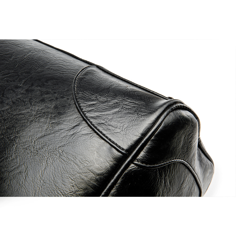 حقيبة كتف جلدية كبيرة السعة