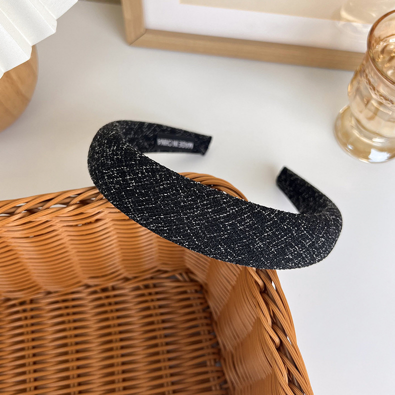 Bandă de Păr Vintage Tweed în Carouri