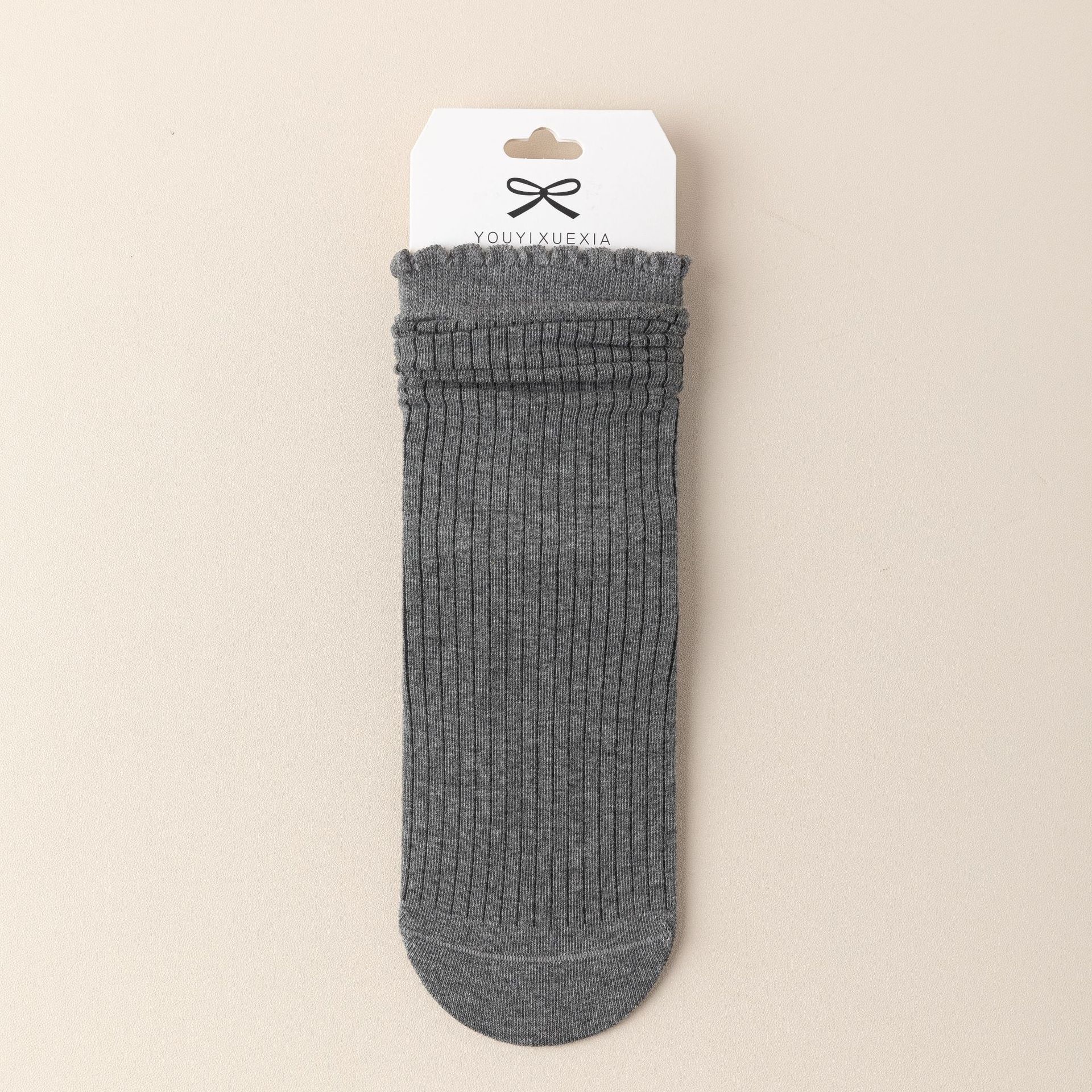 Meias Tombadas com Borda Folhos para Mulher