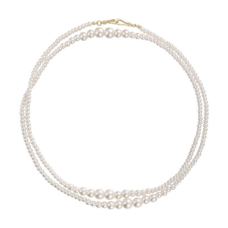 Collar Largo de Perlas con Degradado