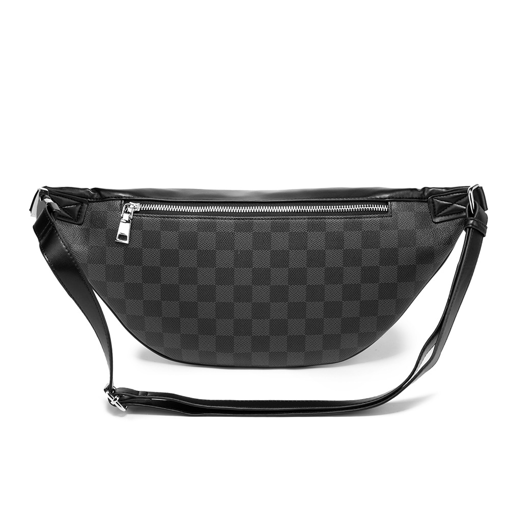 Men's Plaid Crossbody Waist Bag