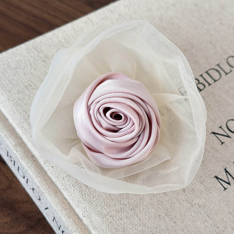 Satinros Hårklämma och Hårsnoddsset