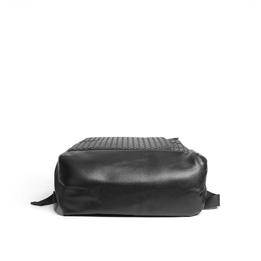 웨븐 PU 가죽 유니섹스 노트북 백팩