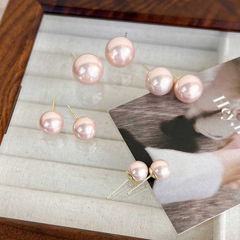 모조 진주 스터드 귀걸이