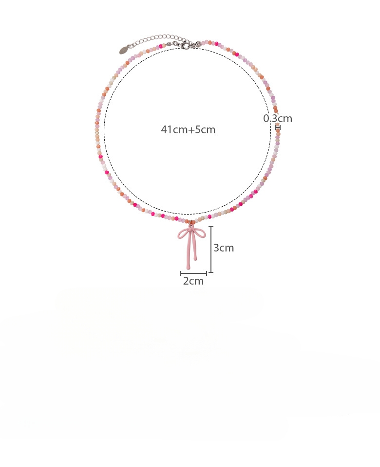 Collana con Fiocco di Perle di Vetro