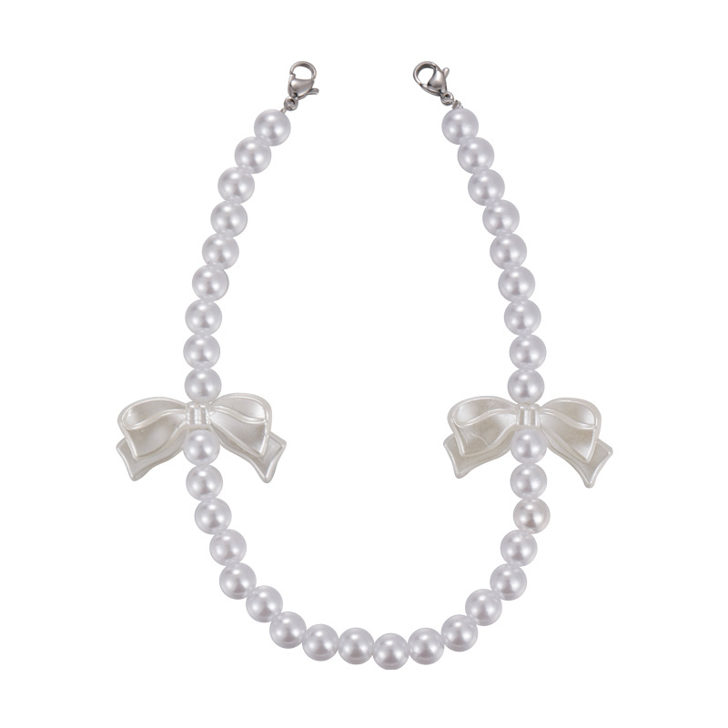 Αφαιρούμενα Κομπολόγια Τακουνιού με Φιόγκo και Μαργαριτάρι