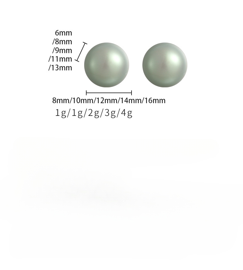 أقراط لؤلؤية خضراء نعناعية هندسية