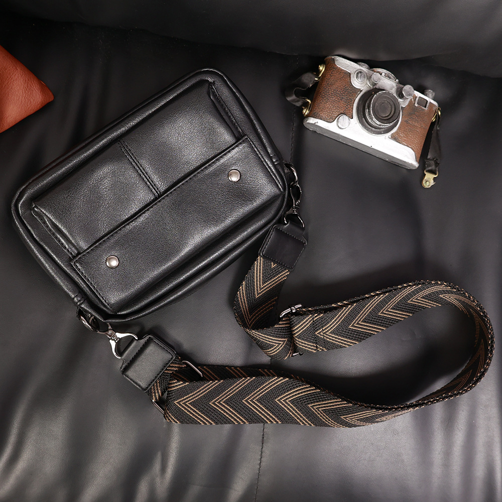 Heren Leren Kruisbodytas