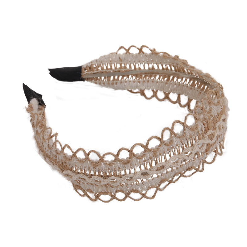 Diadema Trenzada de Lino y Paja