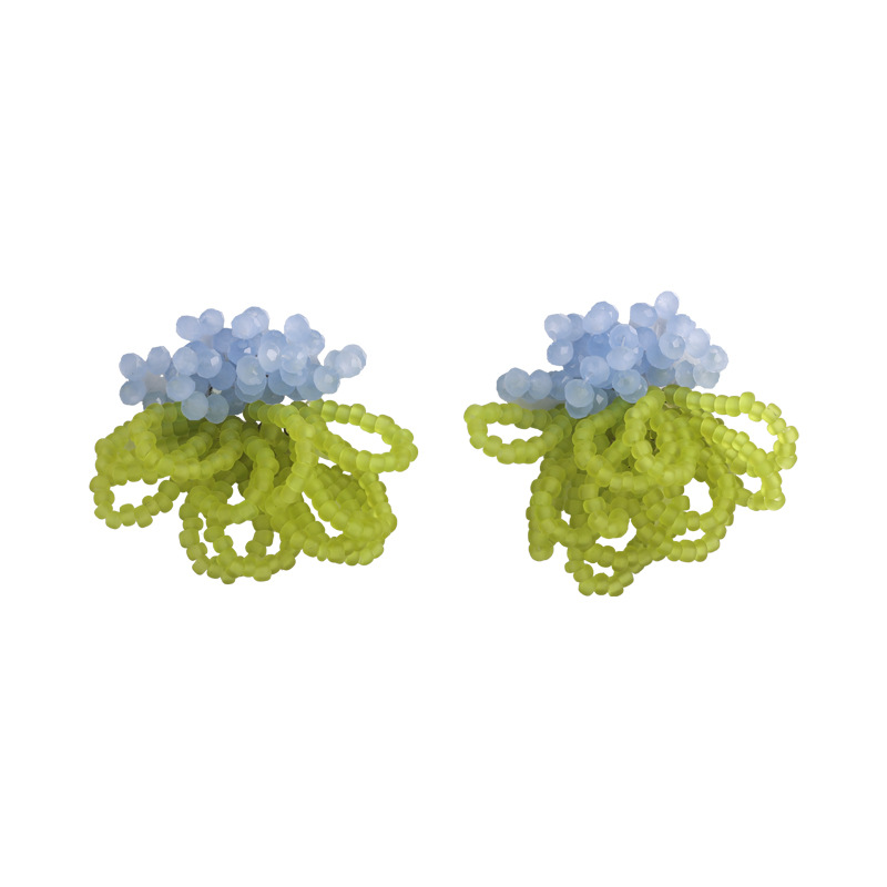 Matte Crystal Beaded Earrings