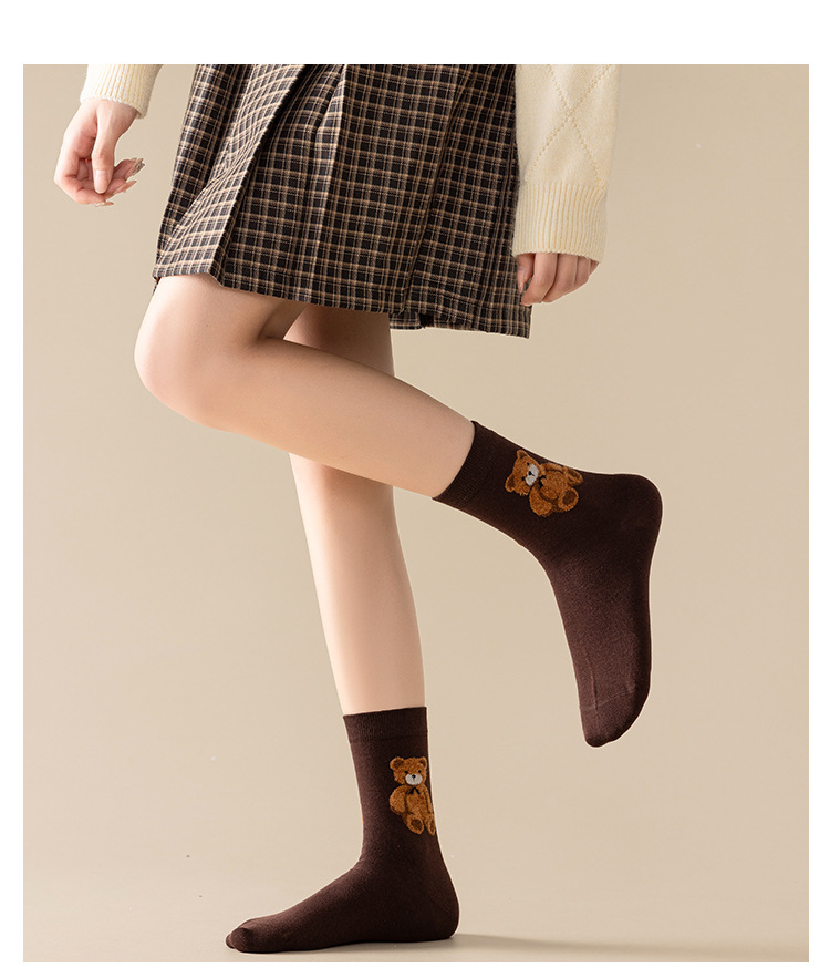 ถุงเท้ายาวครึ่งน่องลายหมี