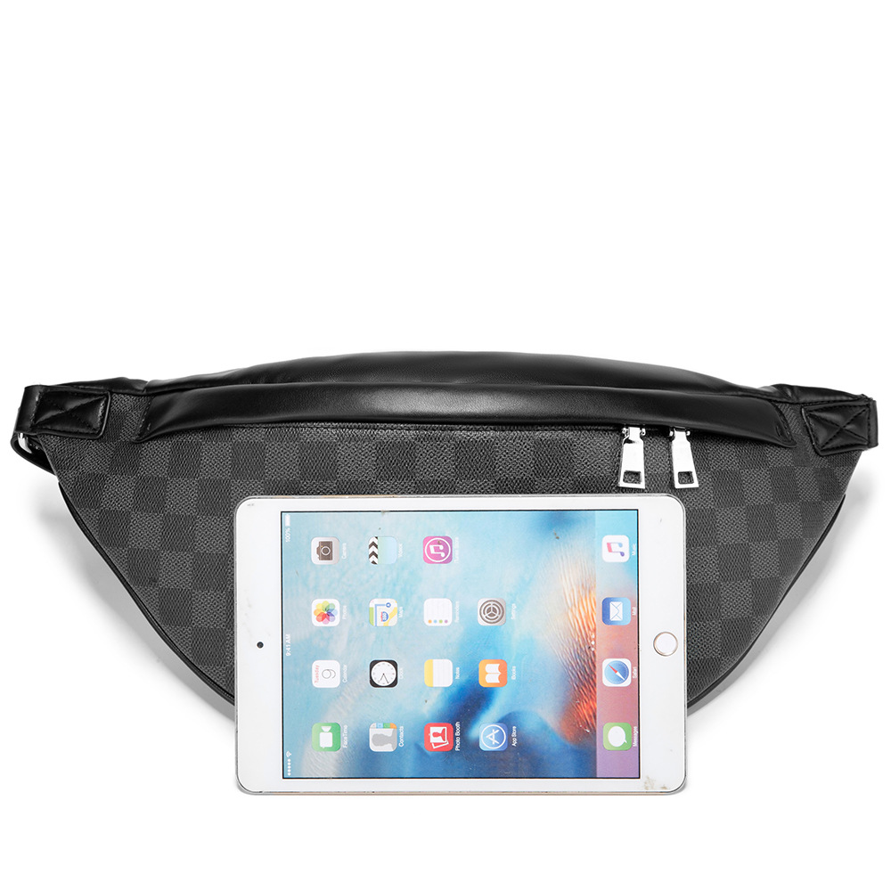 Men's Plaid Crossbody Waist Bag