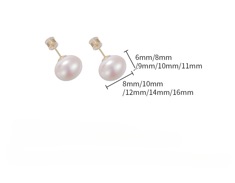 핑크 펄 스터드 귀걸이