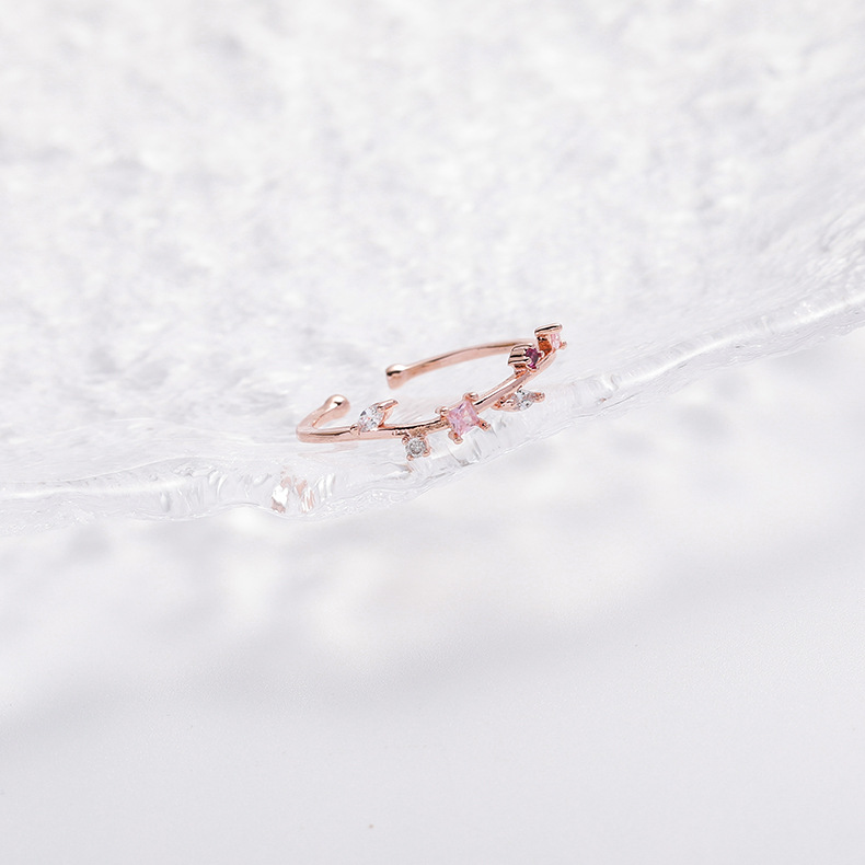 Floral Heart Open Ring