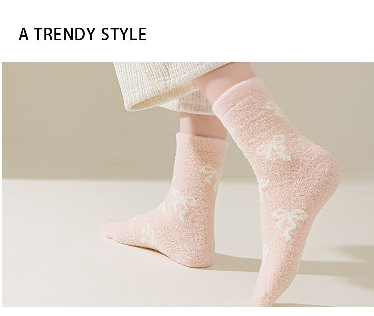 Meias Mid-Calf Forradas com Laço