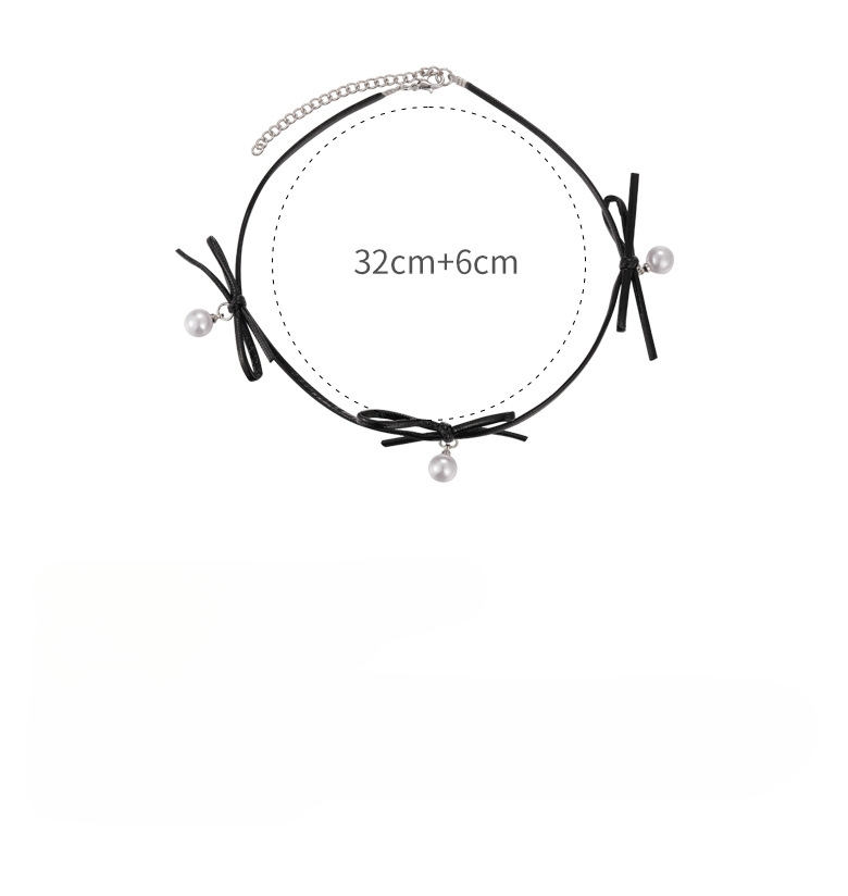 Шкіряний Намисто-чокер з Перлиною