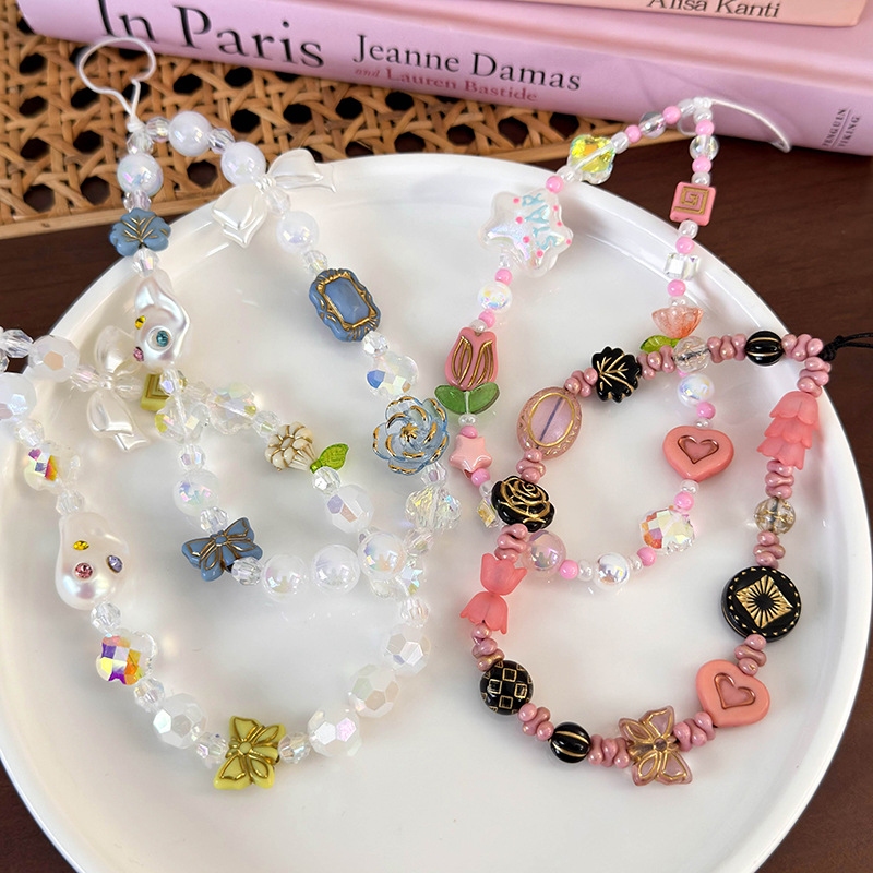 إكسسوارات سوار الهاتف والبراسليت بالخرز