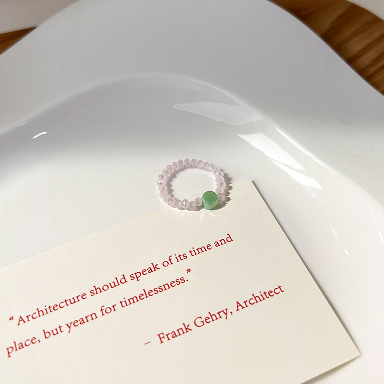 Crystal Beaded Necklace and Ring Set