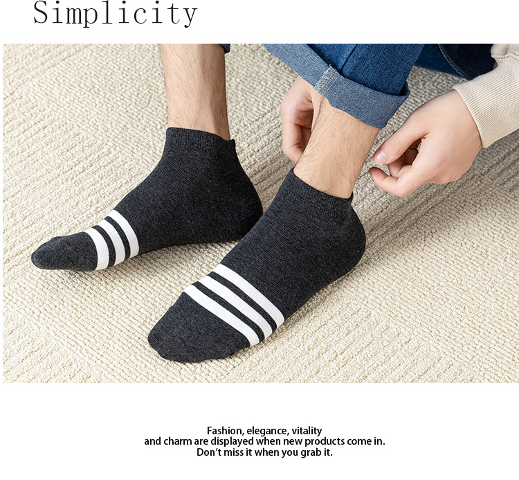 Pánské Bavlněné Neviditelné Kotníkové Ponožky