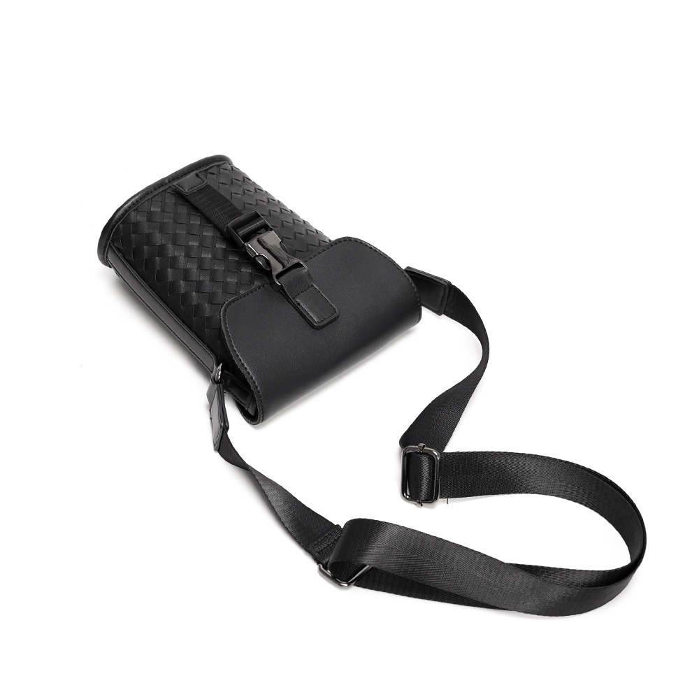 Bolso Bandolera de Cubo Tejido para Hombre