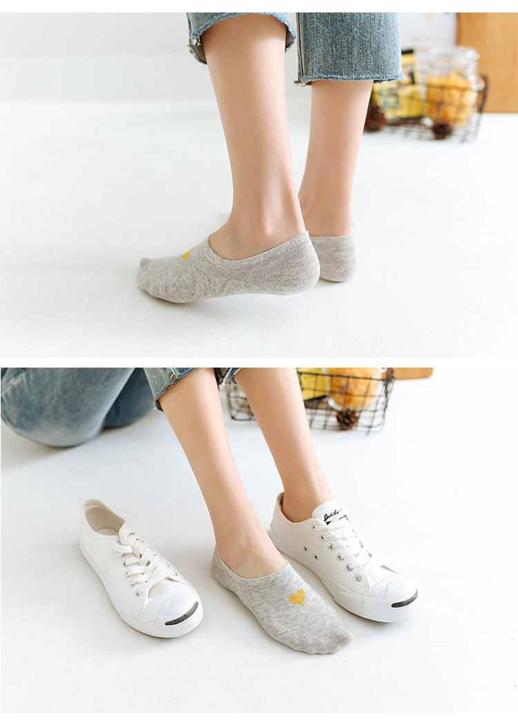 여성용 코튼 노쇼 양말