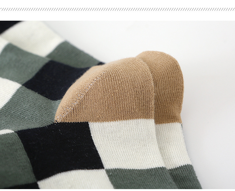 Pánské Casual Podkolenky s Kostkovaným Vzorem