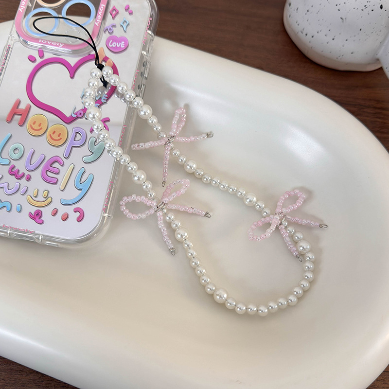 Bow Pearl Phone Chain
