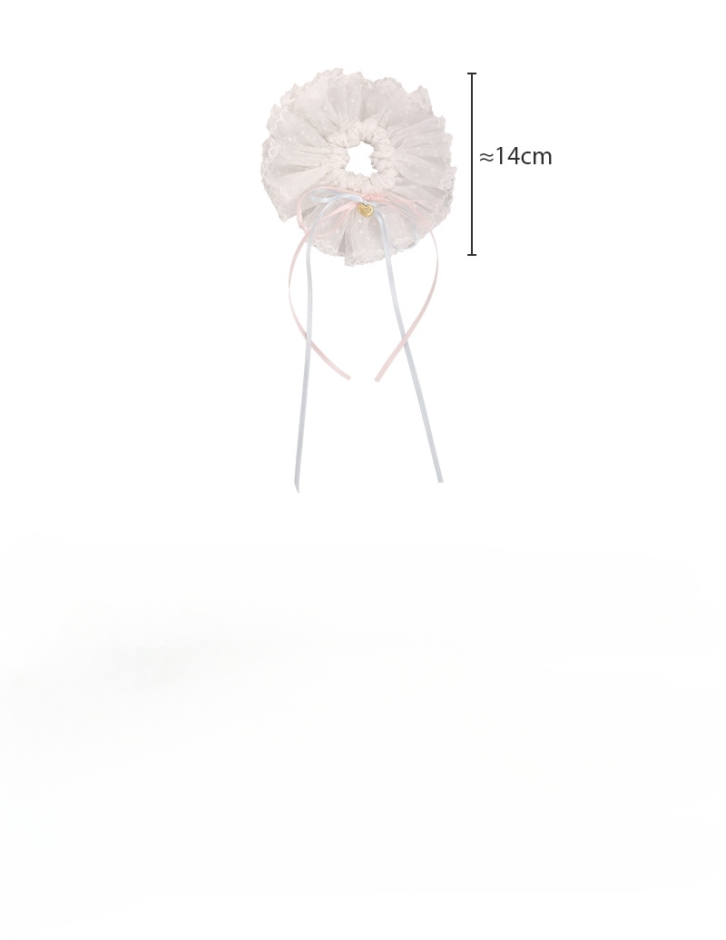 Scrunchy Πριγκίπισσας με Δαντέλα και Φιόγκκο Polka Dot