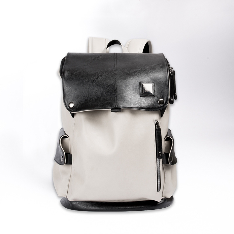 남성 PU 가죽 백팩