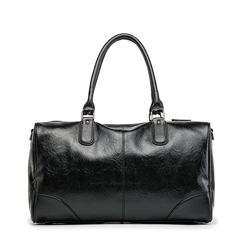 حقيبة كتف جلدية كبيرة السعة