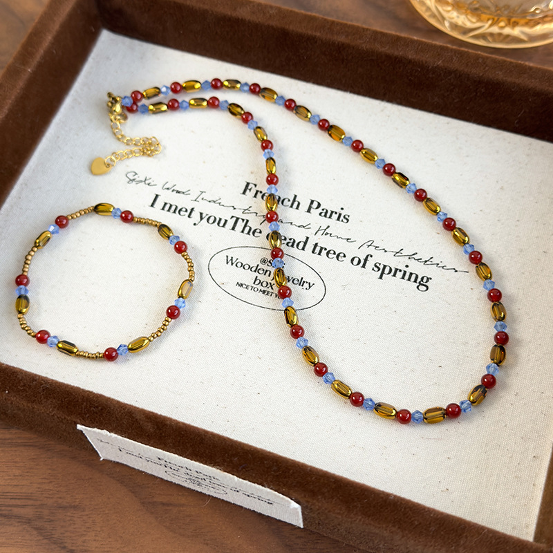 Bead Necklace and Bracelet Set