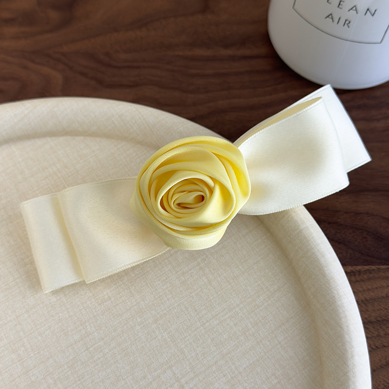 Pinza para el Cabello de Rosa Amarilla 3D