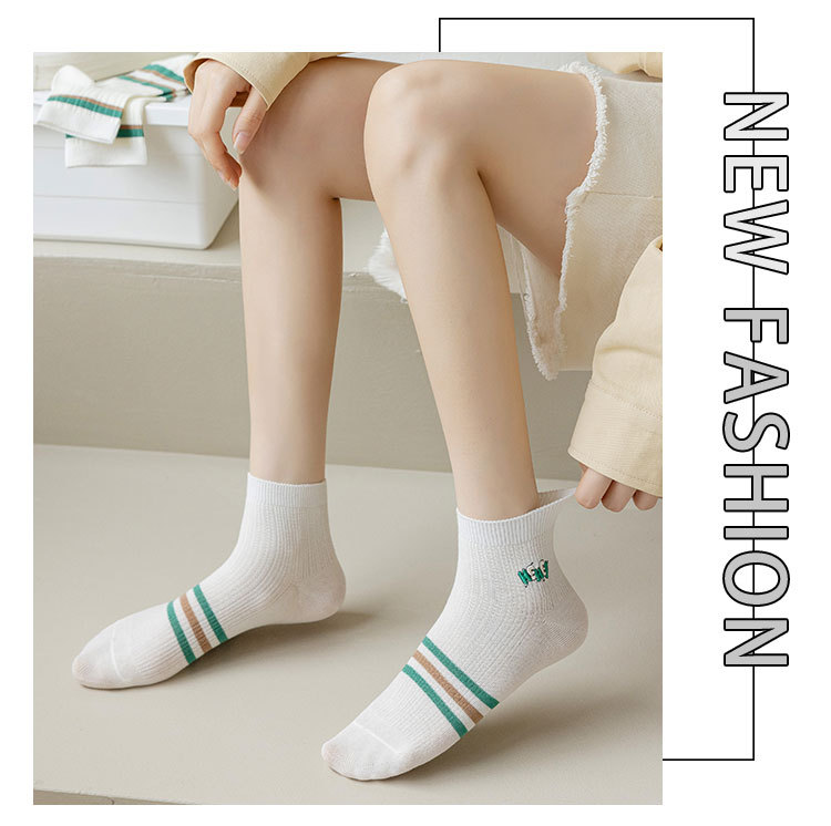 Randiga Bomullsstrumpor