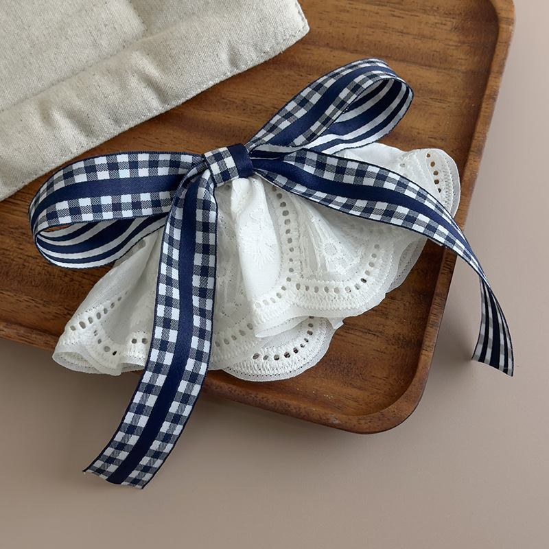 Agrafă de păr în carouri cu fundă