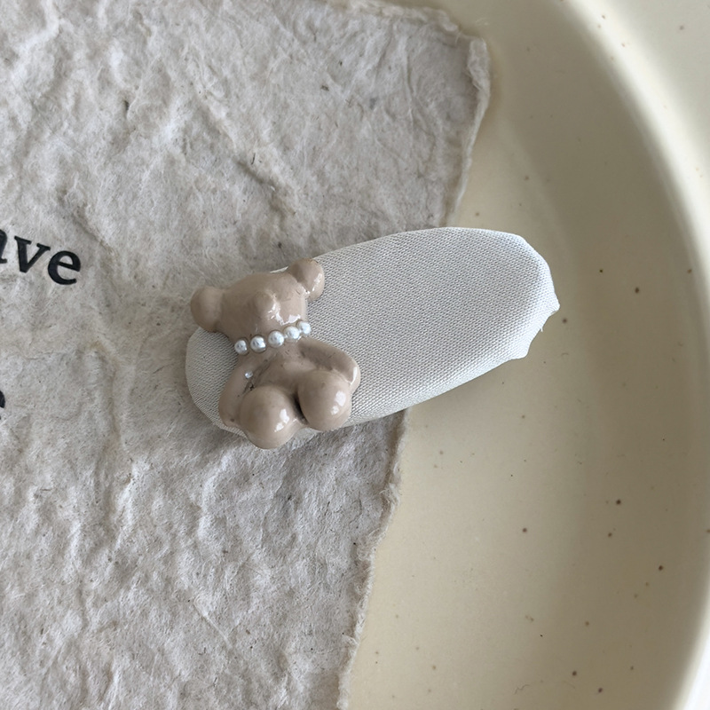 3D Oval Κλιπ Μαλλιών Αρκούδα