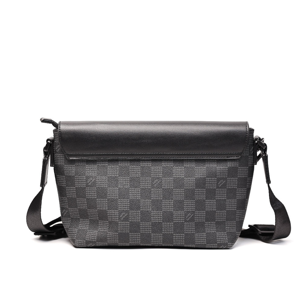 メンズチェック柄クロスボディバッグ