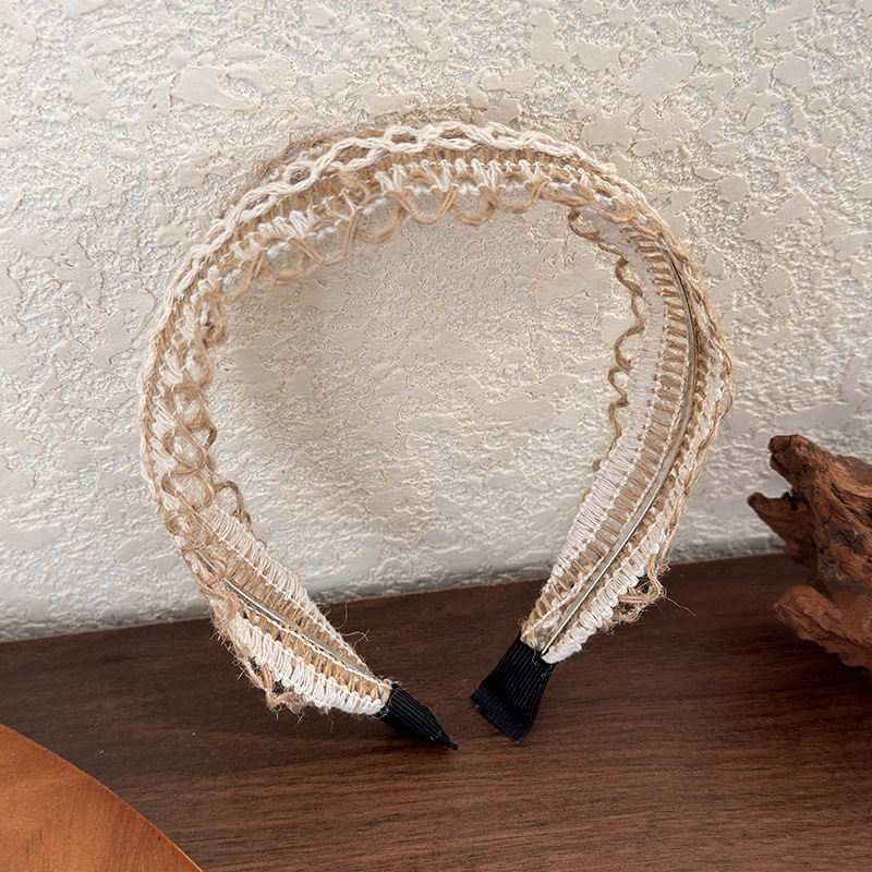 Diadema Trenzada de Lino y Paja