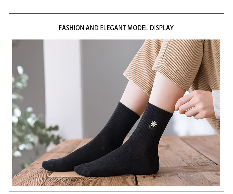 Meias de algodão até a panturrilha
