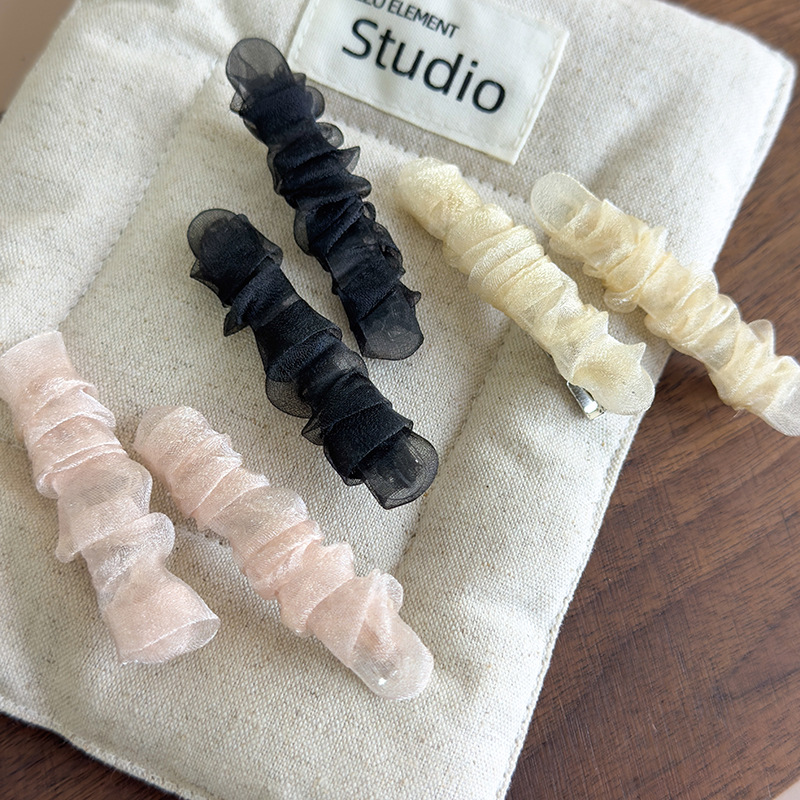 Grampos de Cabelo Plissados de Organza