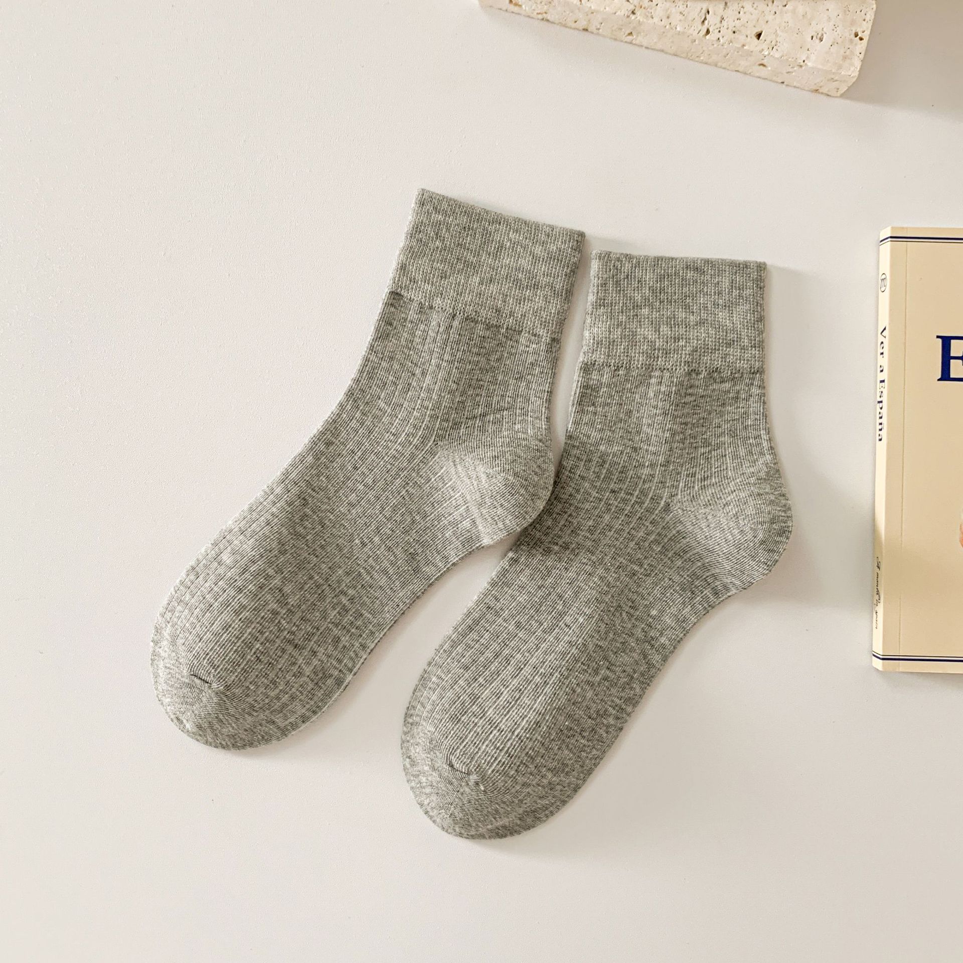 Žebrované Retro Ponožky do Poloviny Lýtka