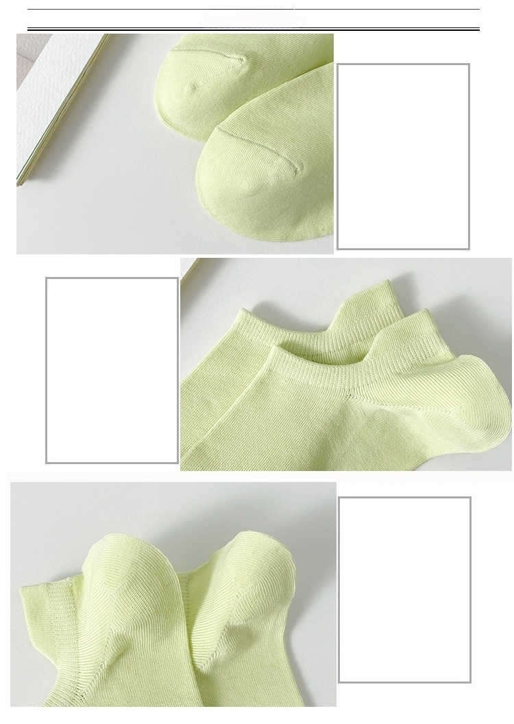 ถุงเท้าข้อเท้าผู้หญิงสีพาสเทล