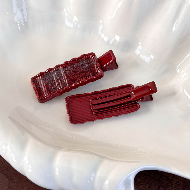 Agrafă de Păr Metalică cu Carouri