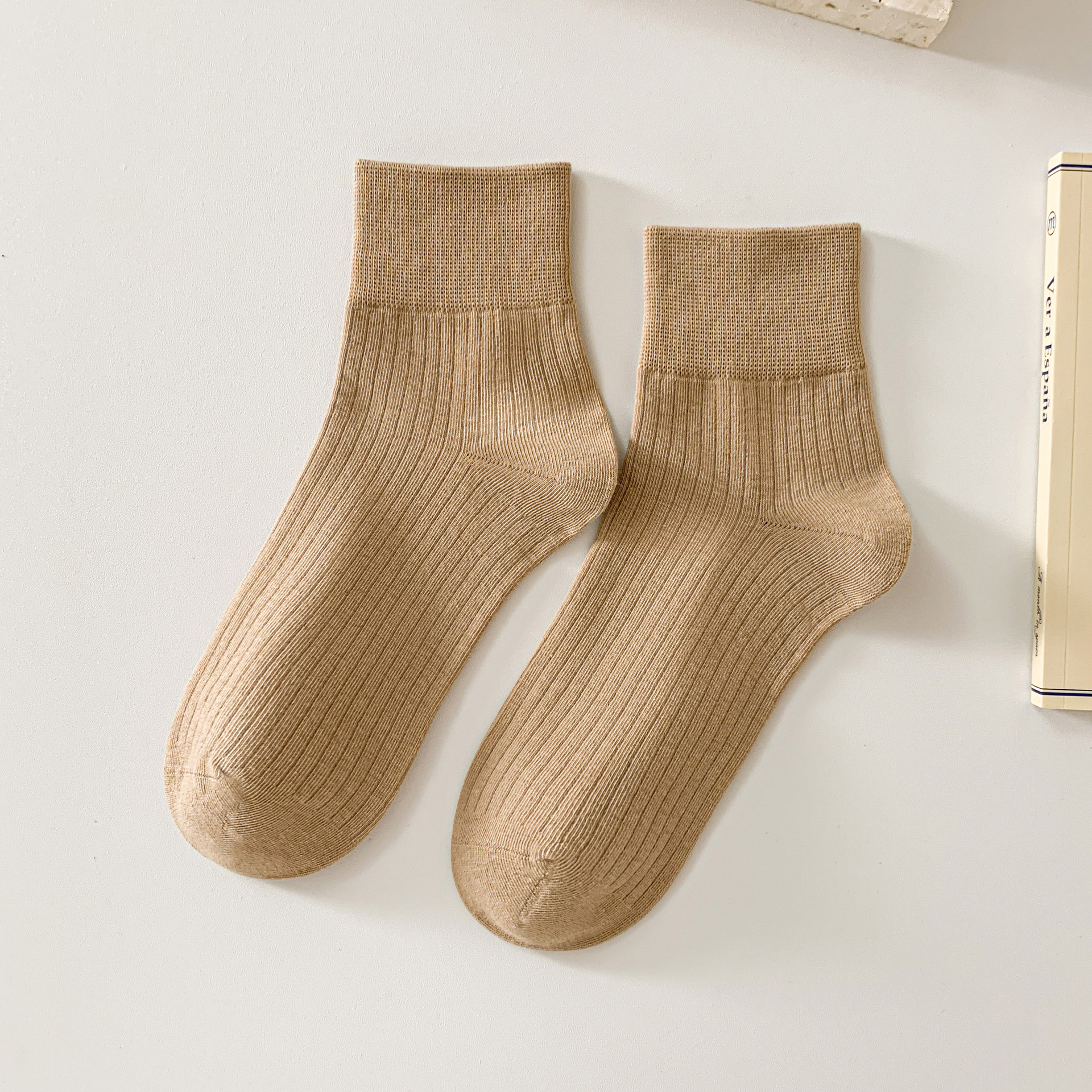 Žebrované Retro Ponožky do Poloviny Lýtka