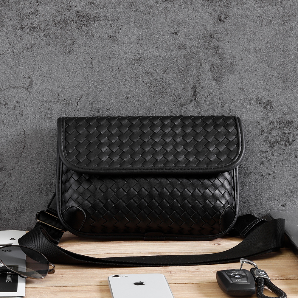 Hand-Woven Leather Crossbody Bag