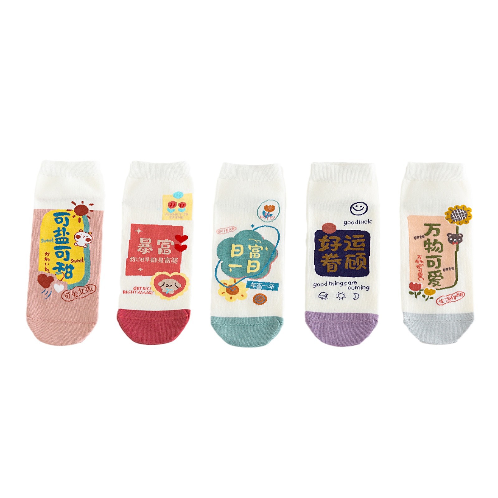 ถุงเท้าผู้หญิง Cotton การ์ตูน