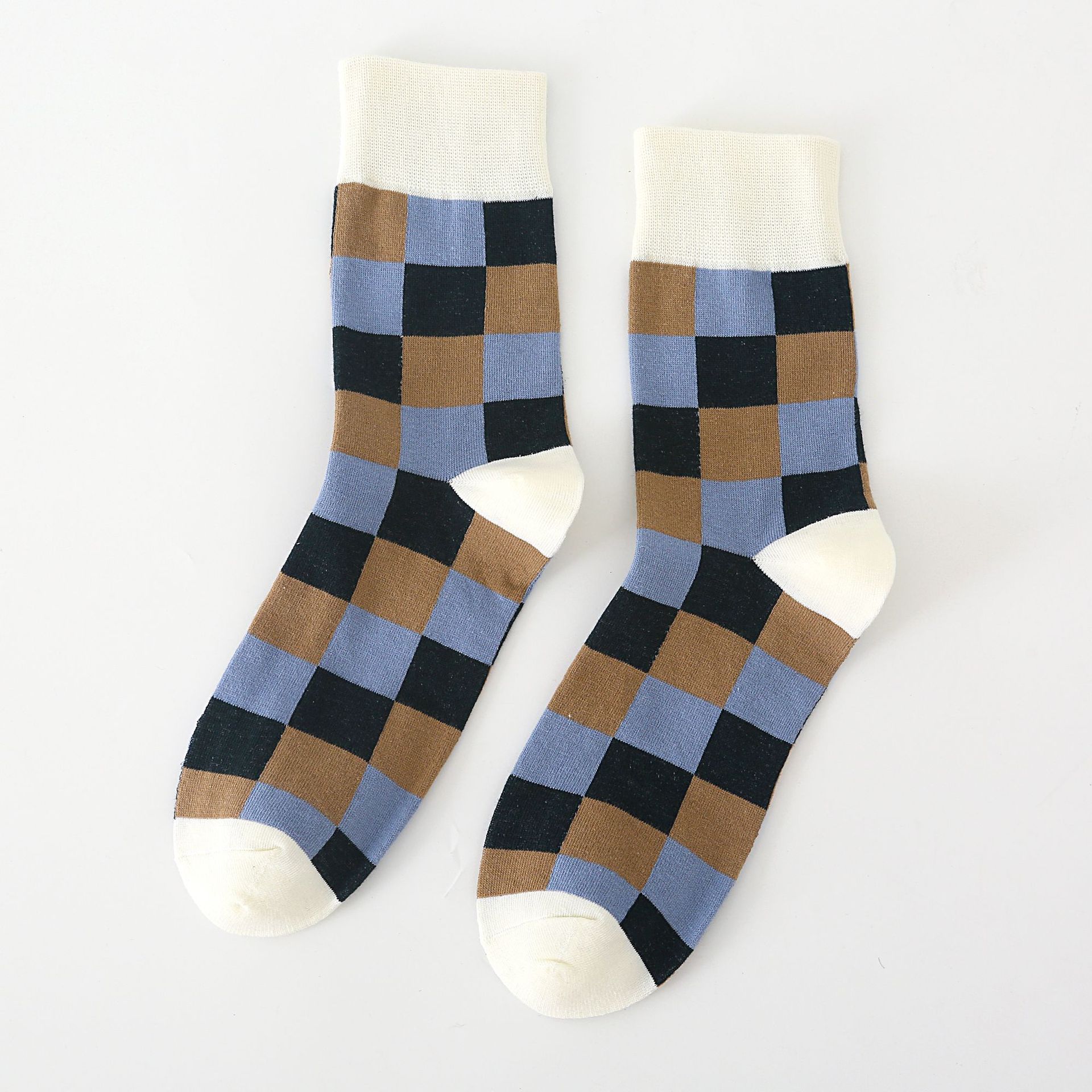 Pánské Casual Podkolenky s Kostkovaným Vzorem