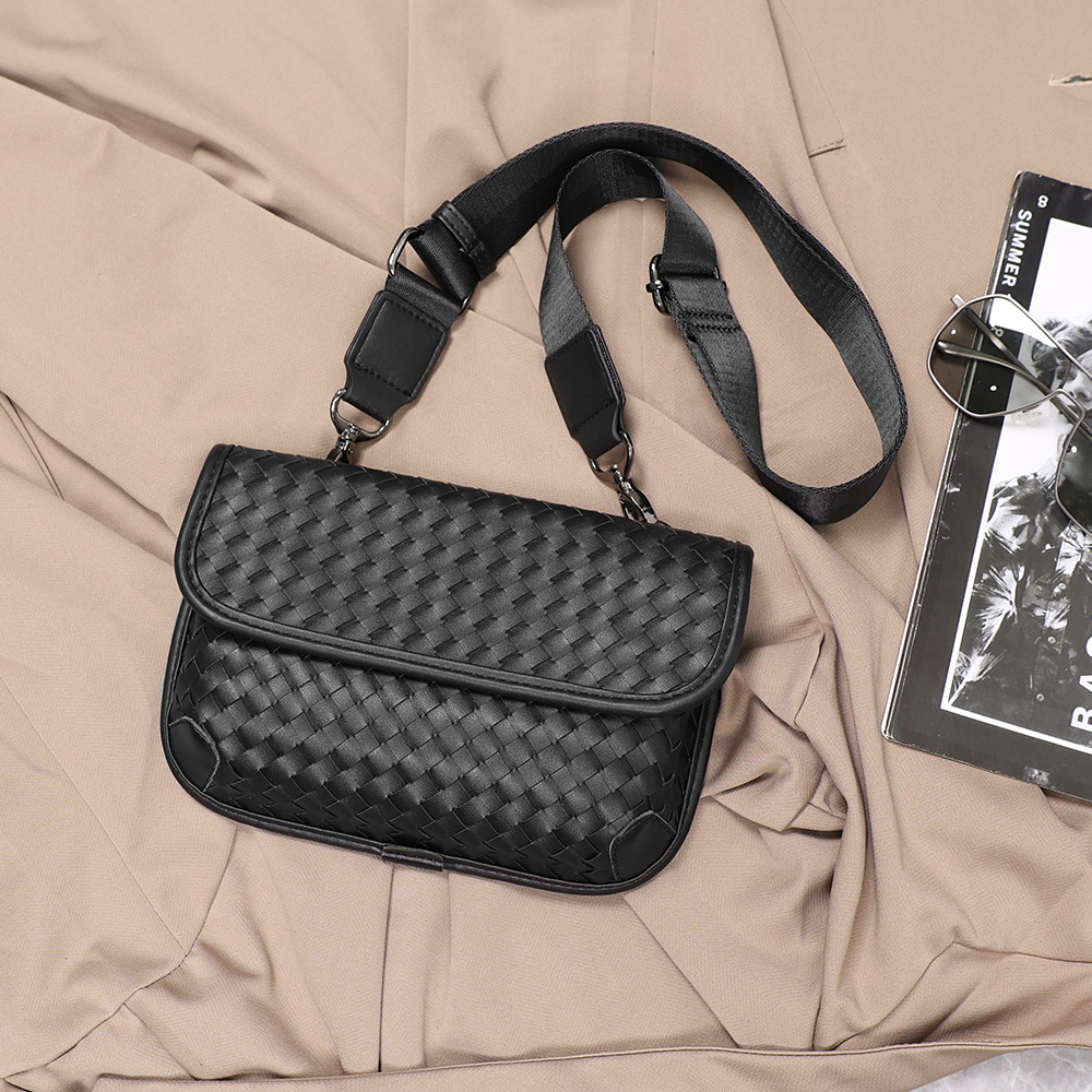 Hand-Woven Leather Crossbody Bag