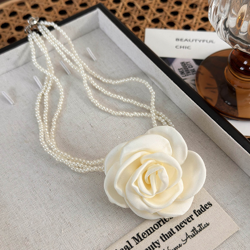 Multi-Layer Pearl Choker Necklace