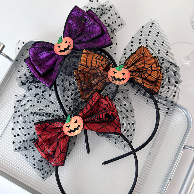 Diadema de Lazo con Calavera de Calabaza